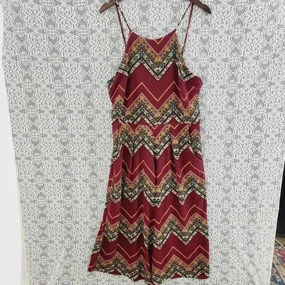 NWOT Wrangler Aztec Chiffon Tank Crop Romper XL - Picture 1 of 10
